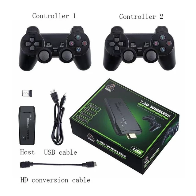 Alt view image 13 of 14 - M8 Wireless HDMI Arcade Game Home TV Mini Game Machine with 2 x GamePads 64G Memory M8 64G (Wireless)