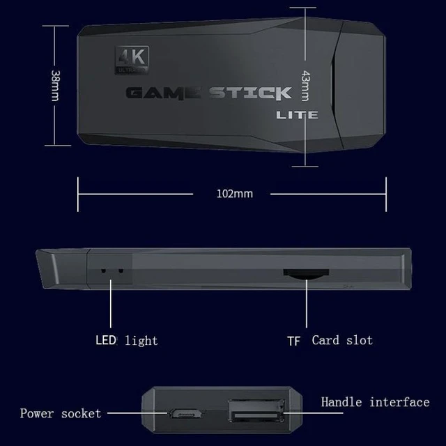Alt view image 11 of 14 - M8 Wireless HDMI Arcade Game Home TV Mini Game Machine with 2 x GamePads 64G Memory M8 64G (Wireless)