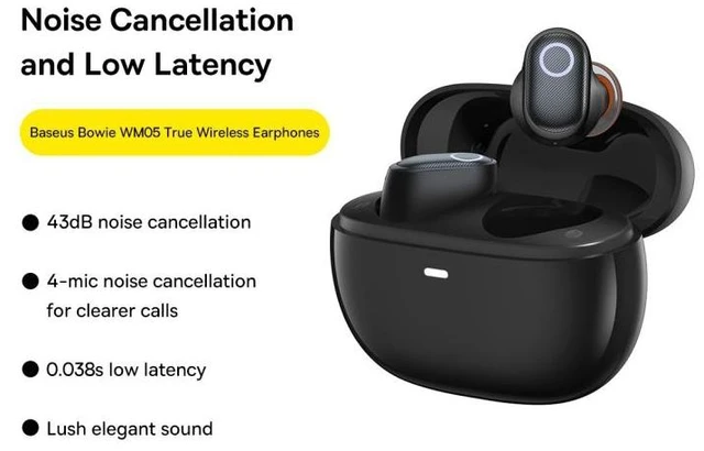 Alt view image 11 of 14 - Baseus Bowie Series WM05 TWS True Wireless Bluetooth Earphone