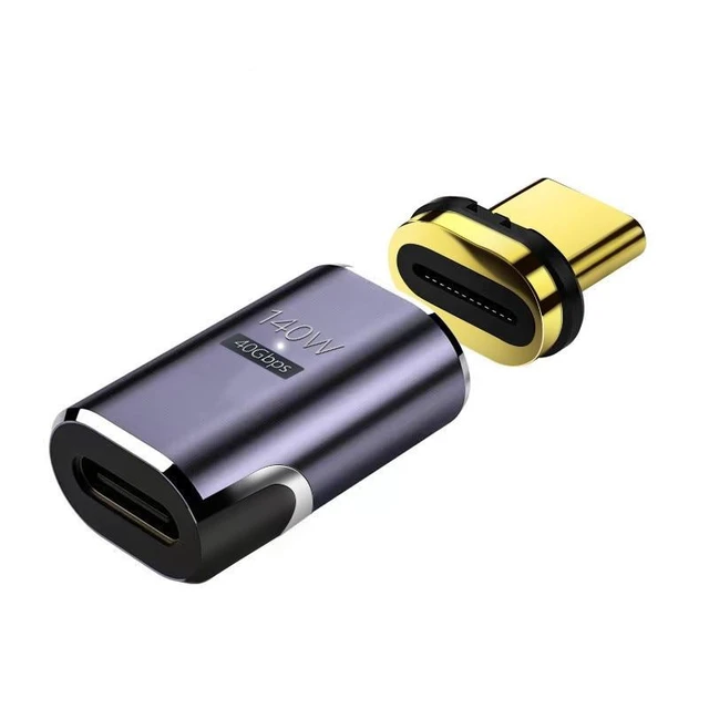 Alt view image 6 of 10 - 140W USB4.0 Magnetic Adapter USB C To Type C 40Gbps Fast Charging Magnet Converter Cable Connector 8K@60Hz USB Type C Adapter(3)