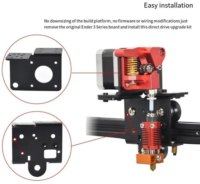 Alt view image 11 of 12 - 3D Printer Extruder Back Support Plate with Pulley for Ender 3 Metal Backplane(Backboard with caste)