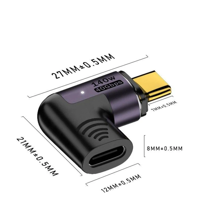 Alt view image 9 of 10 - 140W USB4.0 Magnetic Adapter USB C To Type C 40Gbps Fast Charging Magnet Converter Cable Connector 8K@60Hz USB Type C Adapter(3)
