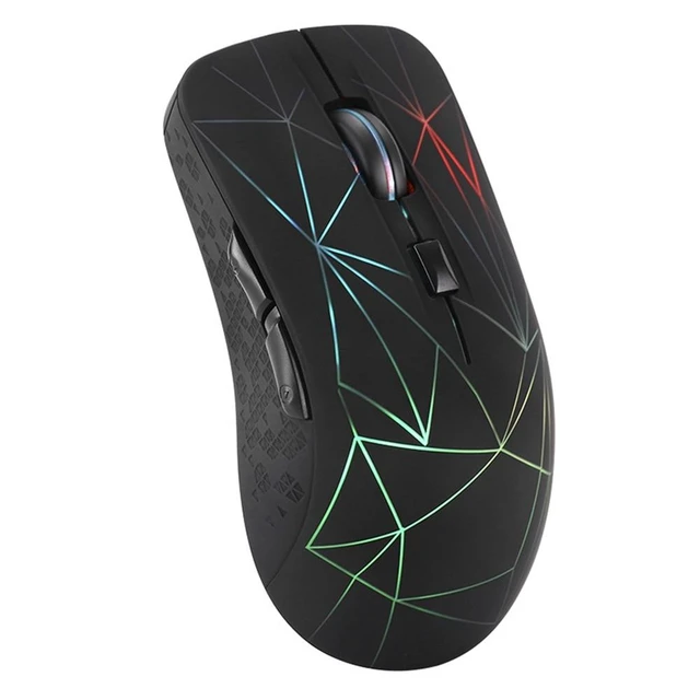 Alt view image 7 of 12 - Dual-Mode Bluetooth Wireless Mouse Mute Luminous Rechargeable Mouse for Computer Notebook Office Gaming Mouse