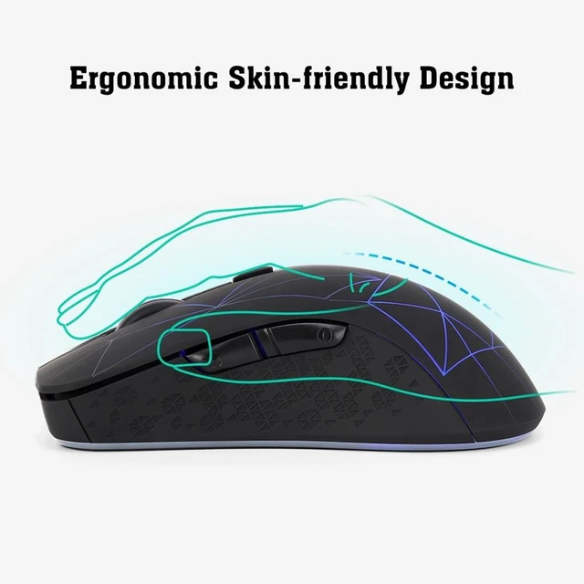 Alt view image 9 of 12 - Dual-Mode Bluetooth Wireless Mouse Mute Luminous Rechargeable Mouse for Computer Notebook Office Gaming Mouse