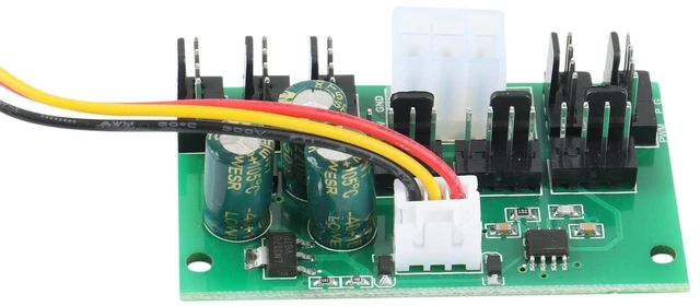 Alt view image 12 of 12 - 1Pcs Computer Case Miner Fan Speed Controller 8-Channel Fan Hub PWM High-Power Violent Fan Controller DC12V
