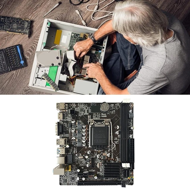 Alt view image 12 of 12 - B75 Desktop Motherboard+G620 CPU+SATA Cable+Switch Cable+Baffle LGA1155 DDR3 for I3 I5 I7 Series Pentium Celeron CPU
