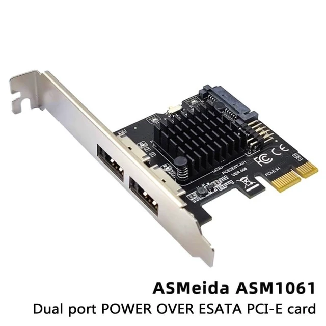 Alt view image 10 of 12 - Pci-e to Dual Port POWER OVER ESATA pci e to Power eSATA USB Expansion Card for Command Queuing Expansion Cards(A)