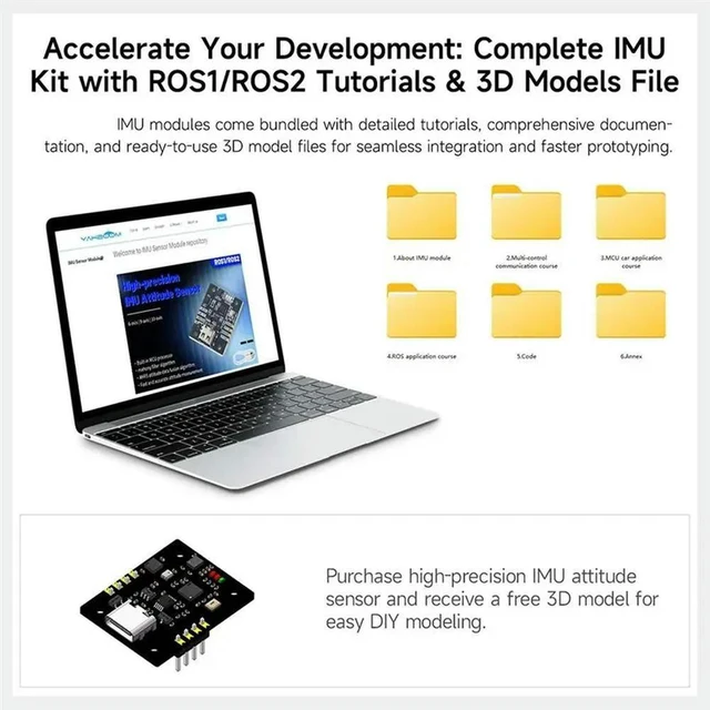 Alt view image 5 of 6 - High-Precision 9-Axis IMU Module For ROS For Robotic Attitude Sensor AHRS Functionality Calculation
