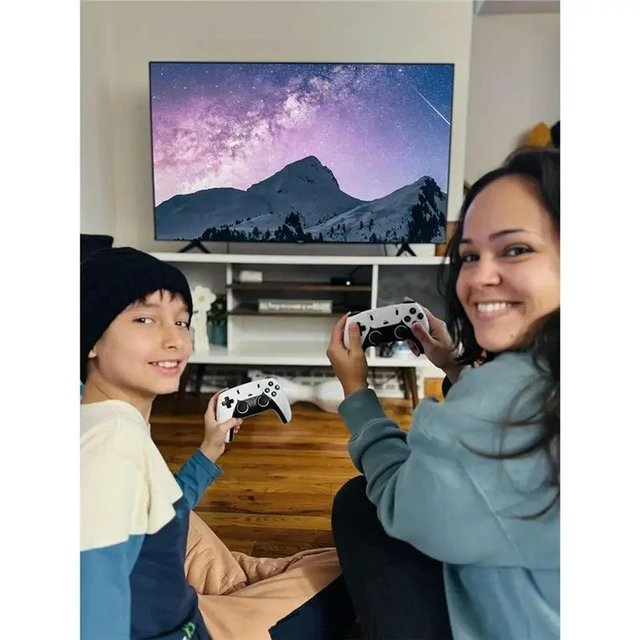 Alt view image 6 of 6 - M15 Game Console 4K HD Output 2.4G Dual Controllers 23 Emulators 64GB TF Card Video Game Stick Game Pads