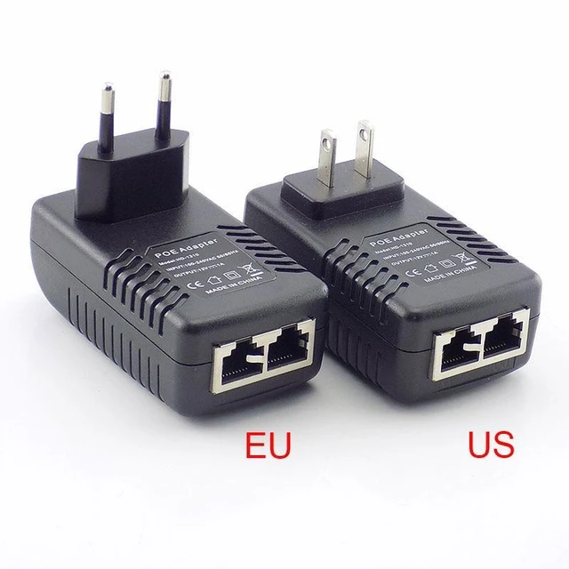Alt view image 7 of 12 - 12V 1A POE Injector Wall Plug POE Switch Power Supply Adapter Wireless Ethernet Adapter For IP Camera CCTV US/EU Plug L1 (EU plug)