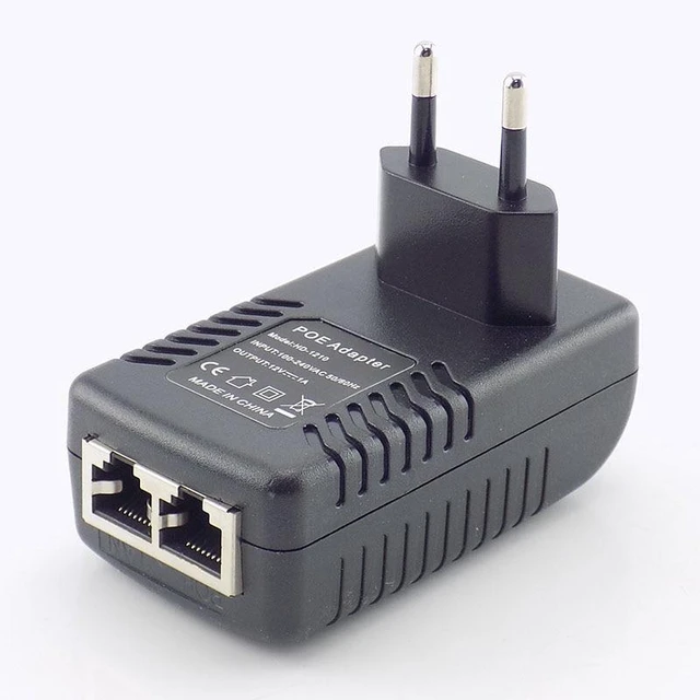 Alt view image 8 of 12 - 12V 1A POE Injector Wall Plug POE Switch Power Supply Adapter Wireless Ethernet Adapter For IP Camera CCTV US/EU Plug L1 (EU plug)