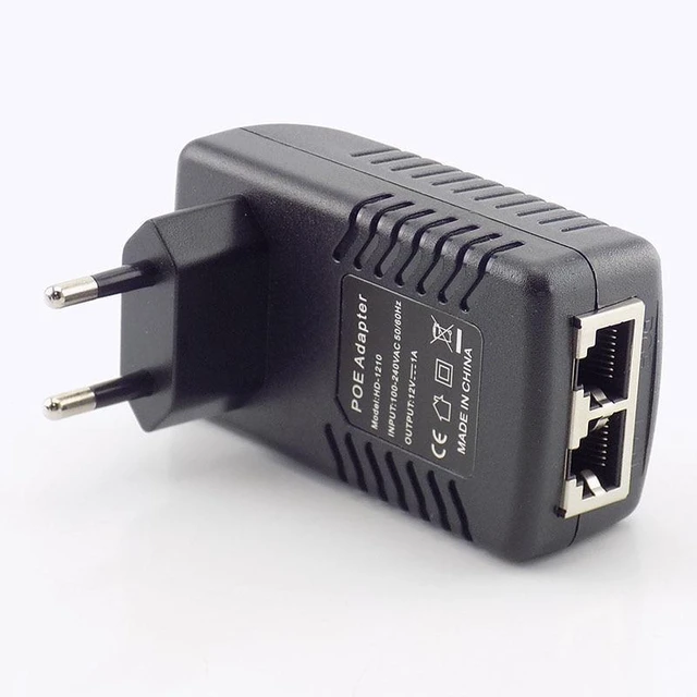 Alt view image 9 of 12 - 12V 1A POE Injector Wall Plug POE Switch Power Supply Adapter Wireless Ethernet Adapter For IP Camera CCTV US/EU Plug L1 (EU plug)