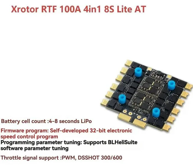 Alt view image 6 of 6 - RTF 100A 4In1 8S Lite AT ESC Bidirectional Dshot For 15-18 Inch 4-Axis FPV Racing