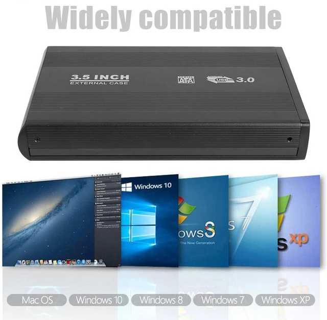 Alt view image 8 of 12 - 3.5 inch Hard Disk Case SATA To USB3.0 Aluminum Alloy HDD Case External Hard Drive Enclosure With USB Cable For Computer Laptop(B)
