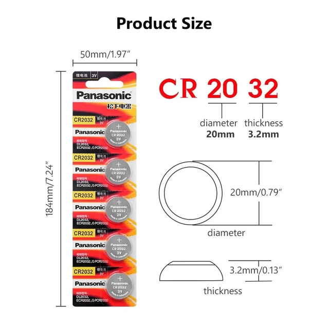 Alt view image 3 of 6 - 10pcs brand cr2032 battery for cr 2032 3v button cell coin batteries for watch computer CR2032 For Toys