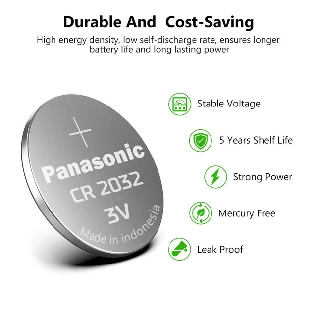 Alt view image 4 of 6 - 10pcs brand cr2032 battery for cr 2032 3v button cell coin batteries for watch computer CR2032 For Toys