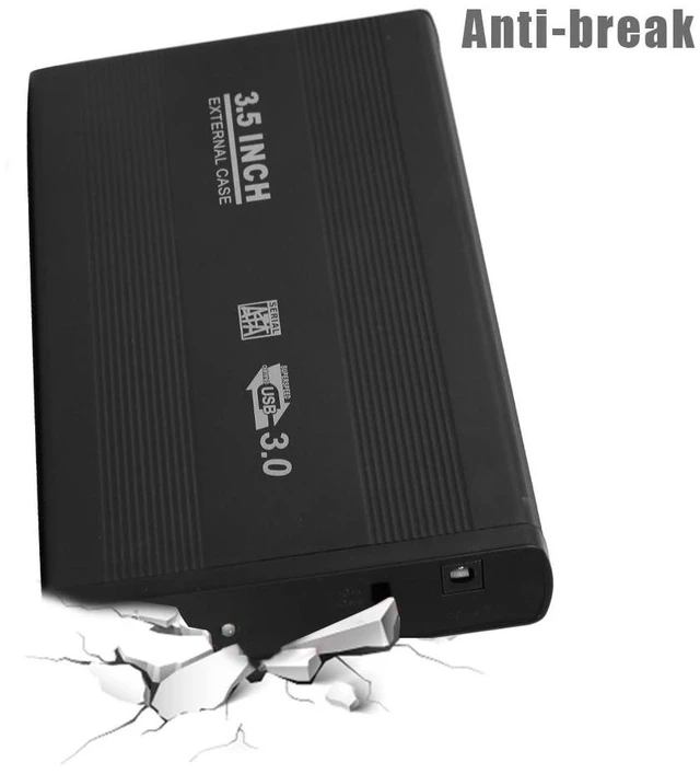 Alt view image 10 of 12 - 3.5 inch Hard Disk Case SATA To USB3.0 Aluminum Alloy HDD Case External Hard Drive Enclosure With USB Cable For Computer Laptop(B)