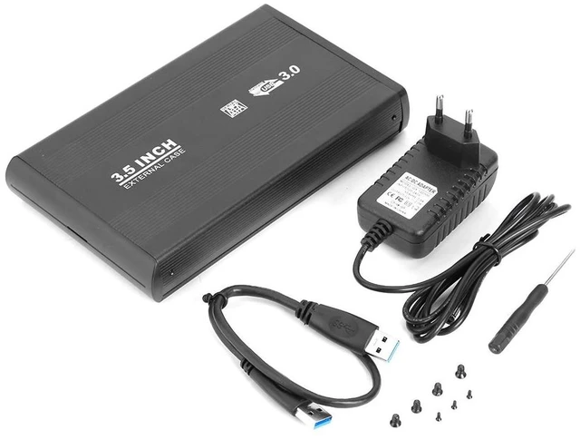 Alt view image 11 of 12 - 3.5 inch Hard Disk Case SATA To USB3.0 Aluminum Alloy HDD Case External Hard Drive Enclosure With USB Cable For Computer Laptop(B)