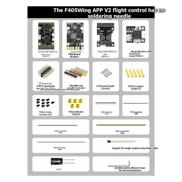 Alt view image 6 of 6 - WING APP V2 F405 For Fixed Wing FPV Flight Controller, Supports For Speedybee APP Preset Function-DIY RC Airplane Components