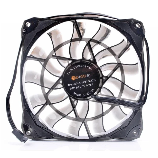 Alt view image 5 of 8 - HA-12015L12S 12cm 12015 120x120x15mm 120mm fan 12V 0.25A computer chassis CPU ultra-thin silent cooling fan