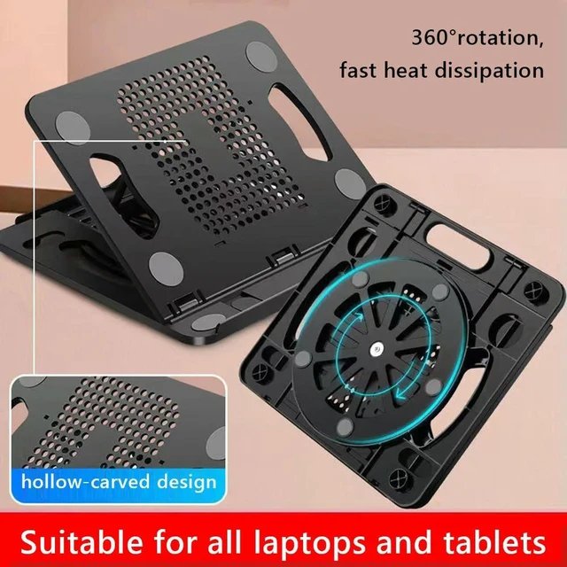 Alt view image 9 of 12 - Rotary Adjustable Foldable Laptop Stand Universal Desktop Notebook Holder Tablet Bracket Support Accessory