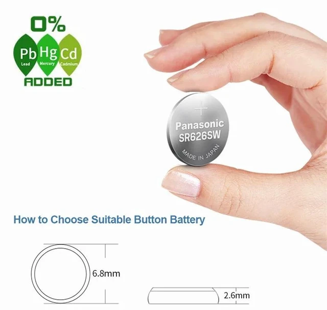 Alt view image 3 of 4 - 2pcs/lot SR626SW Button Cell Watch Coin Battery G4 377A 377 LR626 SR626SW SR66 LR66 Silver Oxide Batteries