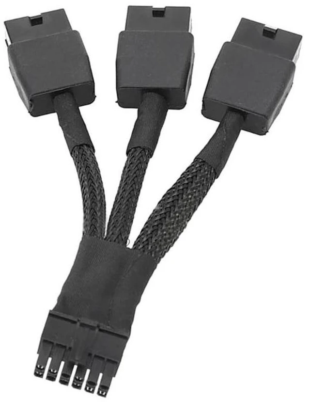 Alt view image 7 of 12 - PCIE 12VHPWR 12Pin Connector to 3x8Pin PCI-E GPU Power Adapter Cable for NVIDIA Ampere RTX 3060ti 3070 3080 3090
