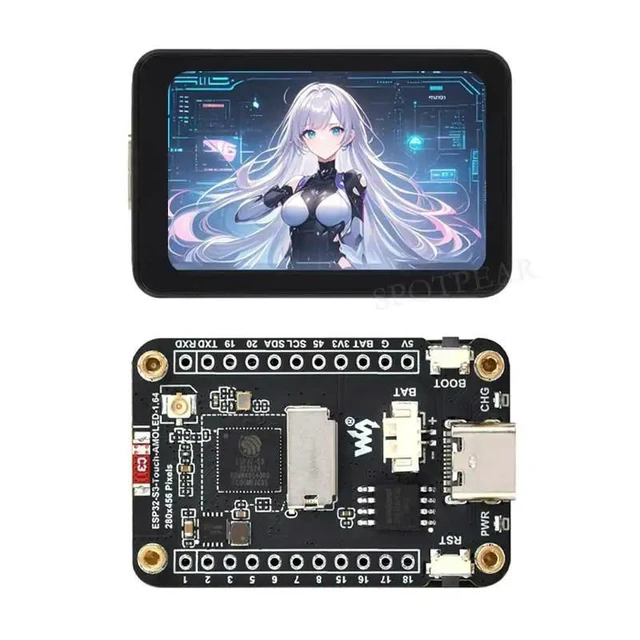 Alt view image 9 of 12 - ESP32 S3 Development Board 1.64inch AMOLED Display 1.64 inch TouchScreen For LVGL With SD-Port/ QMI8658C 6-Axis Sensor