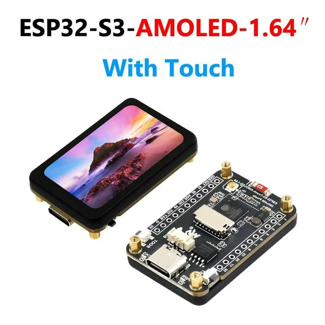 Alt view image 10 of 12 - ESP32 S3 Development Board 1.64inch AMOLED Display 1.64 inch TouchScreen For LVGL With SD-Port/ QMI8658C 6-Axis Sensor