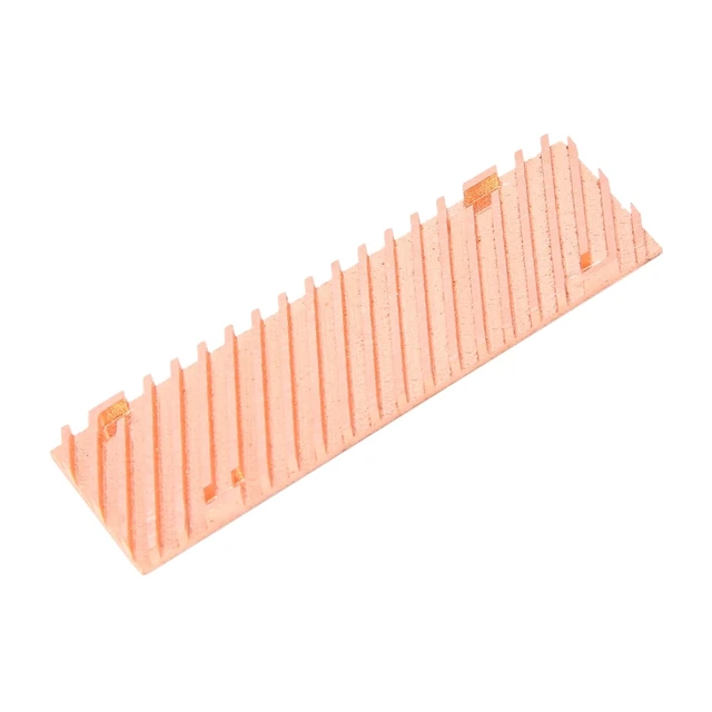 Alt view image 9 of 12 - Ultra Thin Pure Copper Heatsink Cooler Heat Sink SSD Thermal Pad for M.2 2280 PCI-E NVME SSD 70X20X4mm