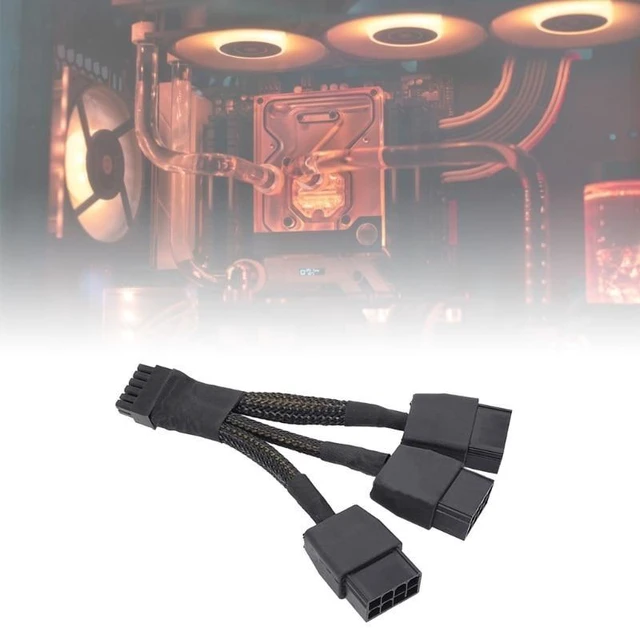Alt view image 8 of 12 - PCIE 12VHPWR 12Pin Connector to 3x8Pin PCI-E GPU Power Adapter Cable for NVIDIA Ampere RTX 3060ti 3070 3080 3090