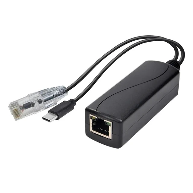 Alt view image 2 of 2 - PoE Splitter Gigabit TYPE-C Active PoE to TYPE-C Adapter