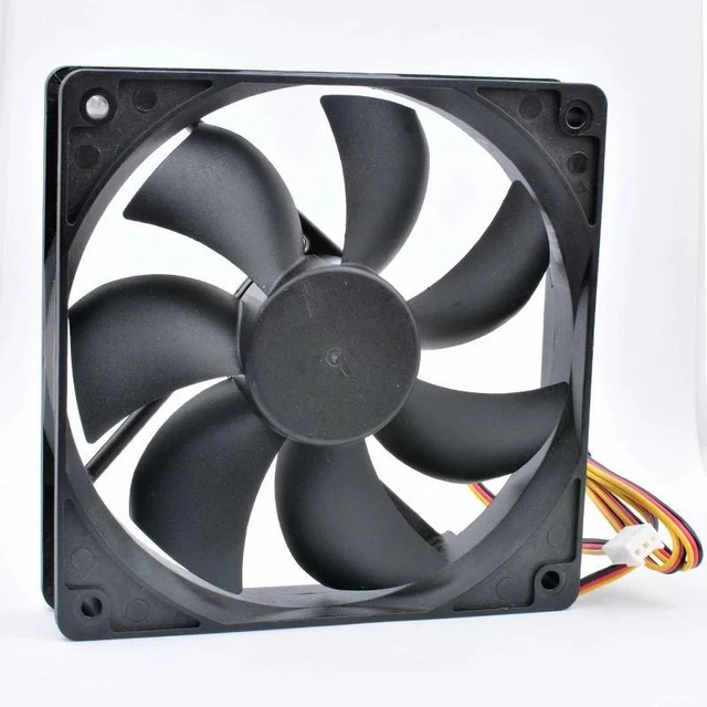 Alt view image 8 of 8 - DFB122512H 12cm 120mm fan 120x120x25mm DC12V 3.4w 3 wires, double ball bearings, cooling fan for chassis power supply CPU