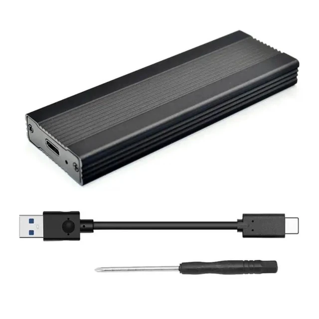Alt view image 10 of 12 - NVME M.2 Enclosure Full Aluminium HDD Enclosure HDD Case Mobile HDD Box TYPE C 3.1 ASM2362 m.2 USB3.1 PCIE SS D TYPEC SSD M2 Case (Random color)