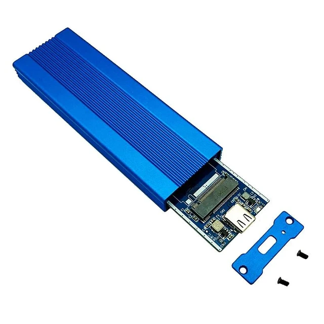 Alt view image 12 of 12 - NVME M.2 Enclosure Full Aluminium HDD Enclosure HDD Case Mobile HDD Box TYPE C 3.1 ASM2362 m.2 USB3.1 PCIE SS D TYPEC SSD M2 Case (Random color)