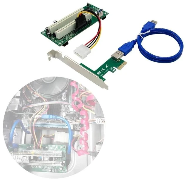 Alt view image 9 of 12 - PCI-Express To PCI Adapter Card Pcie To Pci Slot Expansion Card with 15 Pin SATA Power Cable Connector For PC(as shown)