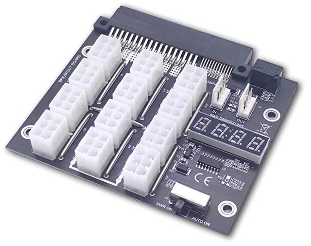 Alt view image 8 of 13 - Breakout Board for Dell PSU Server 750W 1100W 2000W Power Converter Board GPU Server Power Supply Board for Bitcoin Miner Mining