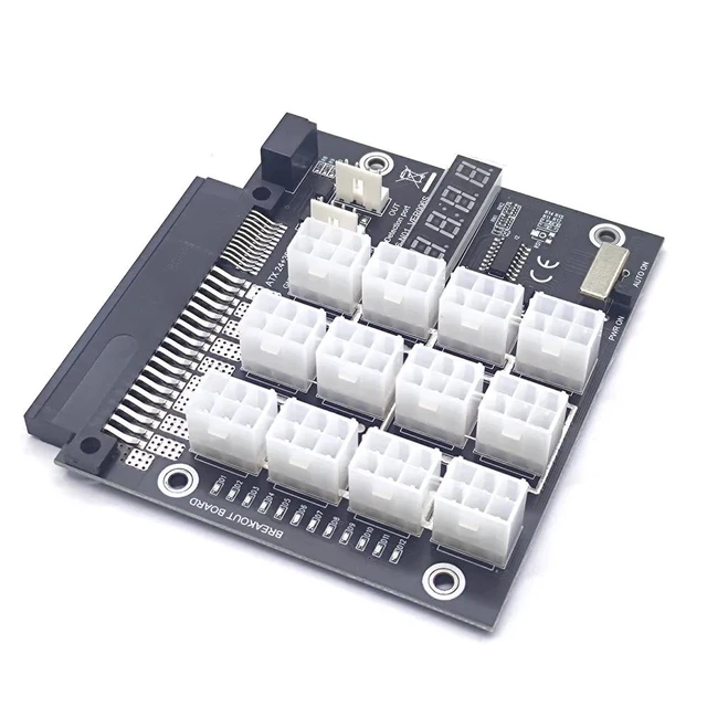 Alt view image 9 of 13 - Breakout Board for Dell PSU Server 750W 1100W 2000W Power Converter Board GPU Server Power Supply Board for Bitcoin Miner Mining
