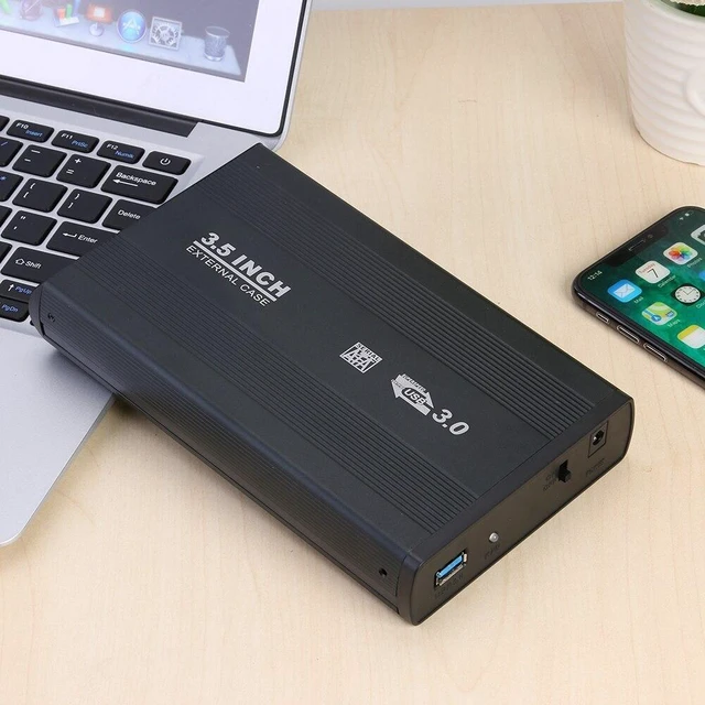 Alt view image 7 of 12 - 3.5 inch Serial ATA Hard Disk to USB2.0 Adapter External Hard Drive Enclosure for Desktop Computer Storage Devices