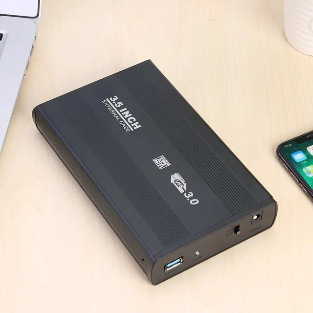 Alt view image 8 of 12 - 3.5 inch Serial ATA Hard Disk to USB2.0 Adapter External Hard Drive Enclosure for Desktop Computer Storage Devices