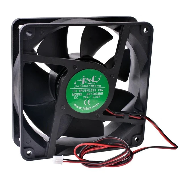 Alt view image 5 of 8 - 12038 120x120x38mm 120mm fan 24V 0.45A Two - line Double ball bearing large air volume inverter cooling fan