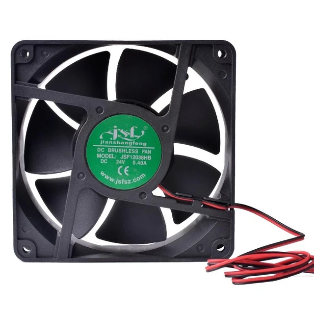 Alt view image 8 of 8 - 12038 120x120x38mm 120mm fan 24V 0.45A Two - line Double ball bearing large air volume inverter cooling fan