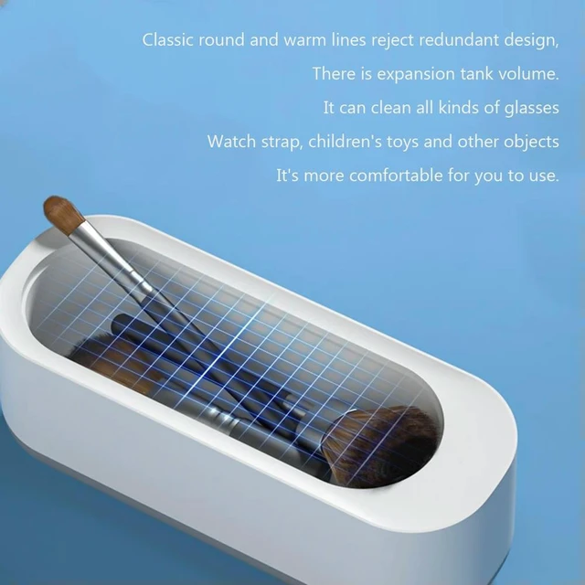 Alt view image 11 of 12 - Plastic Makeup Brush Cleaner Multipurpose Ultrasonic Jewelry Cleaner Electric Simple Operation for Everyday Objects