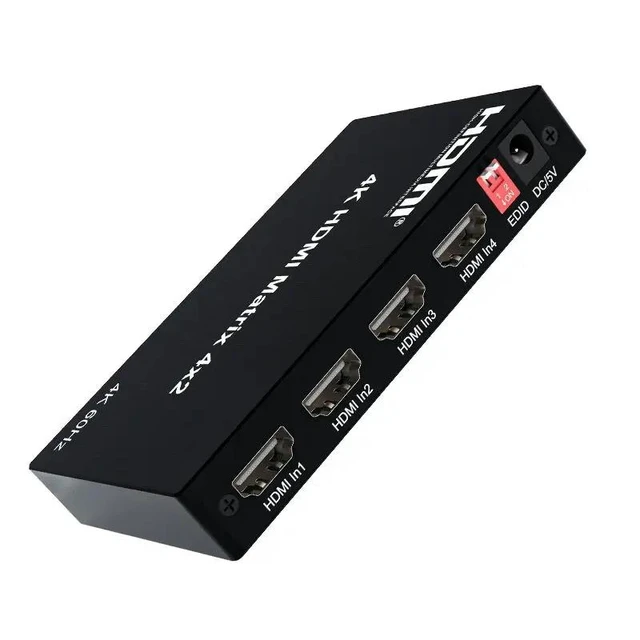Alt view image 11 of 12 - 4K HDMI True Matrix Switcher 4x2 2x4 2x2 Matrix HDMI Switch Splitter 2 In 4 Out with Optical & R/L Audio Extractor Dolby HDCP2.2(With UK Plug)
(Matrix 2x4)