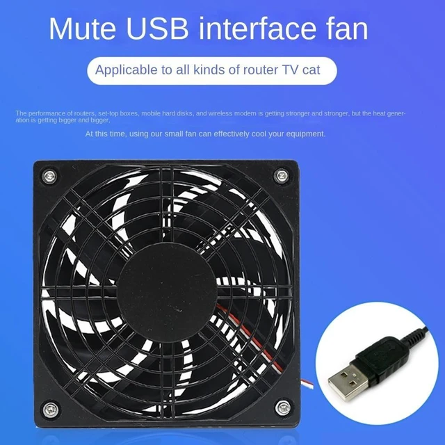 Alt view image 10 of 12 - Mini Cooling Fan for Android TV Box Computer Cooler Set Top Box Router TV Box Cooler USB Power Radiator
