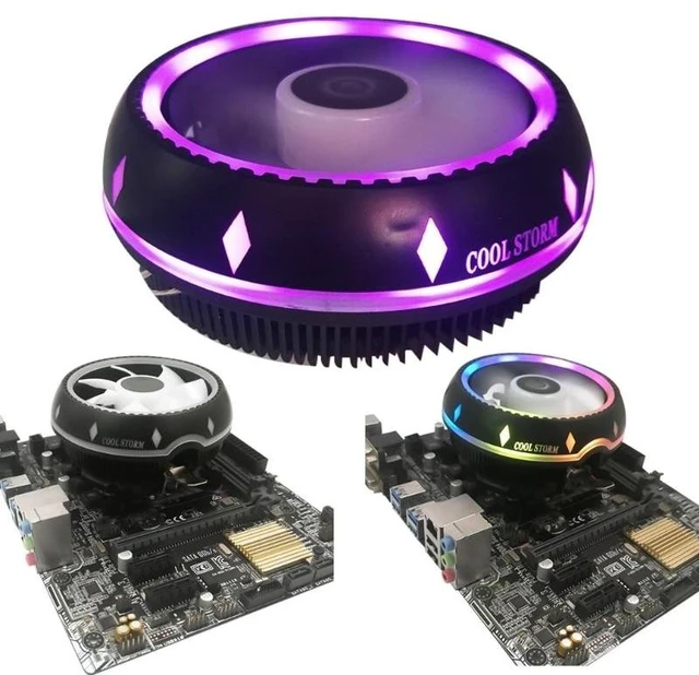 Alt view image 8 of 12 - 12CM Quiet RGB Fan CPU Cooler for LGA1150,1151,1155,1156,1366,775 AM4,AM3+,AM3 AM2+,AM2,FM1,CPU Fan CPU Air Cooler