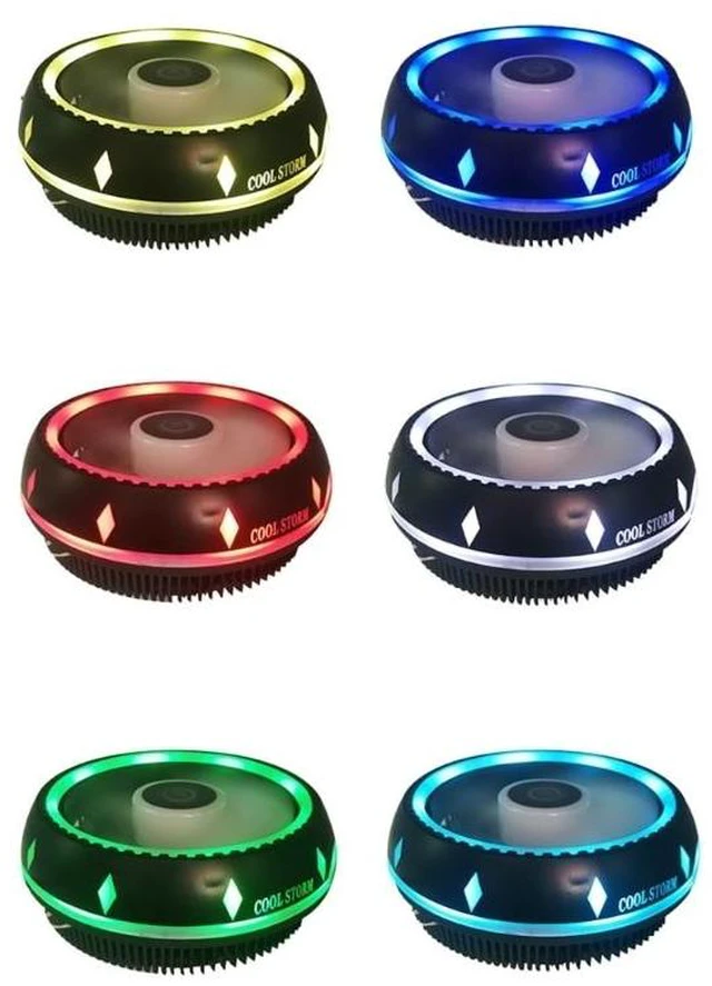 Alt view image 12 of 12 - 12CM Quiet RGB Fan CPU Cooler for LGA1150,1151,1155,1156,1366,775 AM4,AM3+,AM3 AM2+,AM2,FM1,CPU Fan CPU Air Cooler