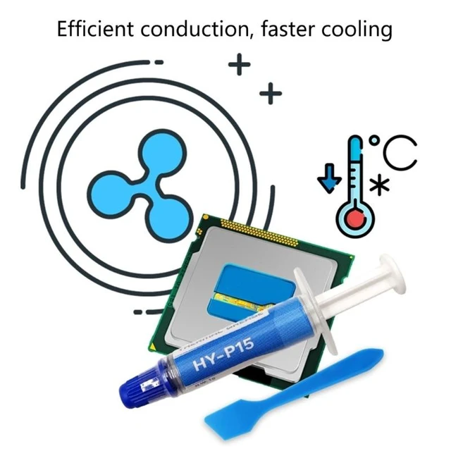 Alt view image 12 of 12 - HY P15 1g/2g Silicone Heatsink Grease Thermal Compound Paste 15.2-W High Conductive For CPU GPU Chipset Notebook Cooling(2G)