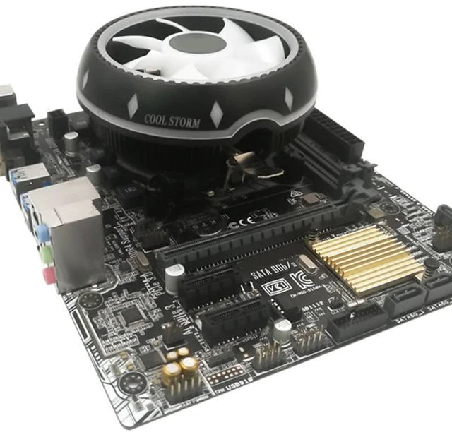 Alt view image 10 of 12 - 12CM Quiet RGB Fan CPU Cooler for LGA1150,1151,1155,1156,1366,775 AM4,AM3+,AM3 AM2+,AM2,FM1,CPU Fan CPU Air Cooler