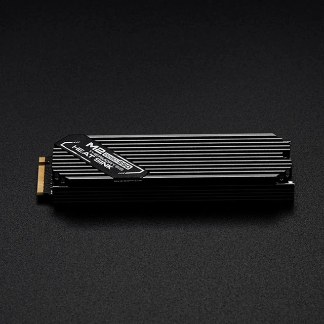 Alt view image 11 of 12 - Ultrathin M.2 SSD Heat Sink M2 2280 Solid State Hard Disk Aluminum Heatsink Cooler Cooling Thermal Pad Red